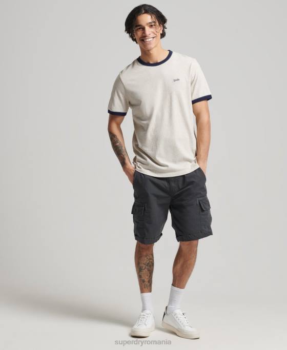 Superdry tricou cu logo esențial din bumbac organic îmbrăcăminte cremă bărbați JX0Z4883