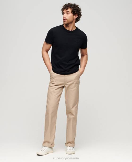 Superdry tricou cu logo esențial din bumbac organic îmbrăcăminte negru bărbați JX0Z3