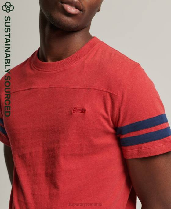 Superdry tricou cu logo esențial din bumbac organic îmbrăcăminte roșu bărbați JX0Z4844