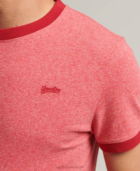 Superdry tricou cu logo esențial din bumbac organic îmbrăcăminte roșu bărbați JX0Z4901