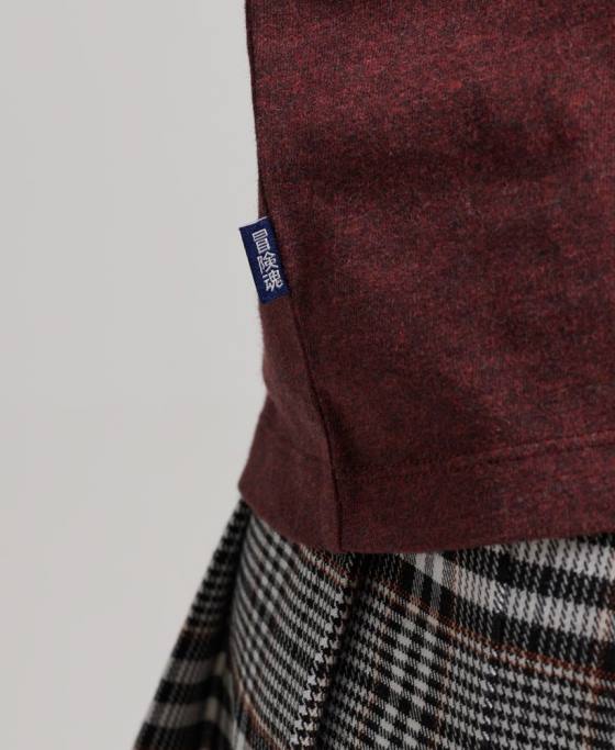 Superdry tricou cu logo esențial din bumbac organic îmbrăcăminte roșu femei JX0Z6288