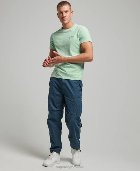 Superdry tricou cu logo esențial din bumbac organic îmbrăcăminte verde bărbați JX0Z4