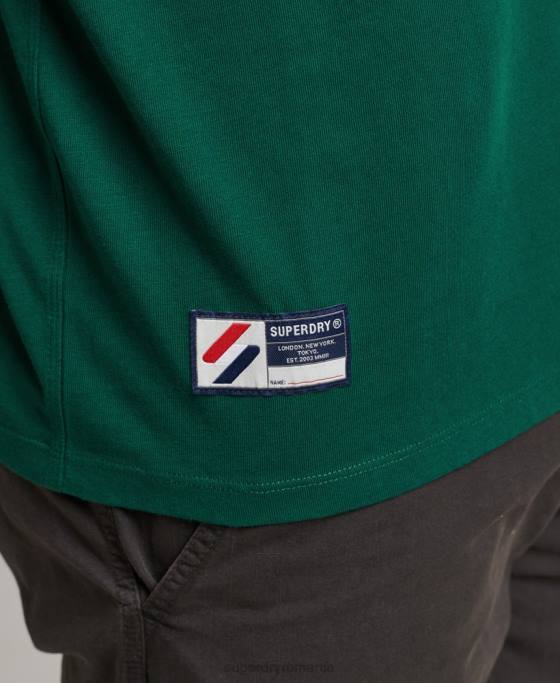 Superdry tricou cu logo esențial din bumbac organic îmbrăcăminte verde bărbați JX0Z4969
