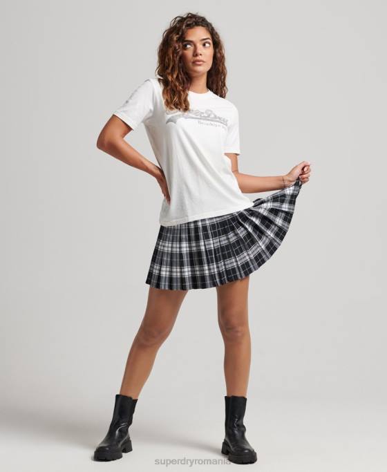 Superdry tricou cu logo grafic impodobit îmbrăcăminte cremă femei JX0Z6188