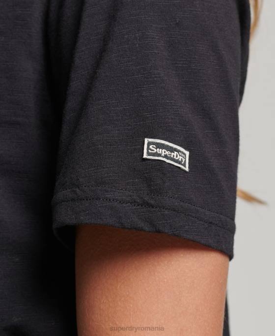 Superdry tricou cu logo grafic impodobit îmbrăcăminte negru femei JX0Z6185