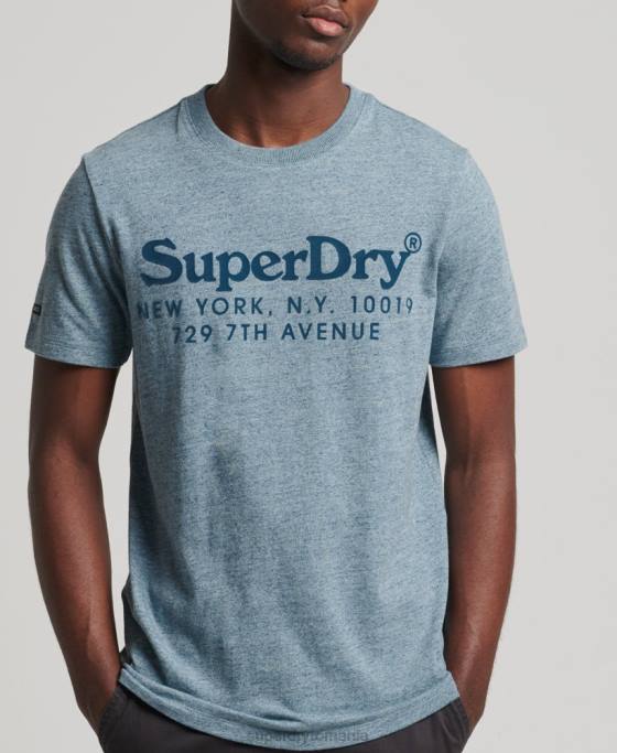 Superdry tricou cu logo tonal local îmbrăcăminte albastru bărbați JX0Z4893