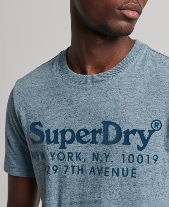 Superdry tricou cu logo tonal local îmbrăcăminte albastru bărbați JX0Z4893
