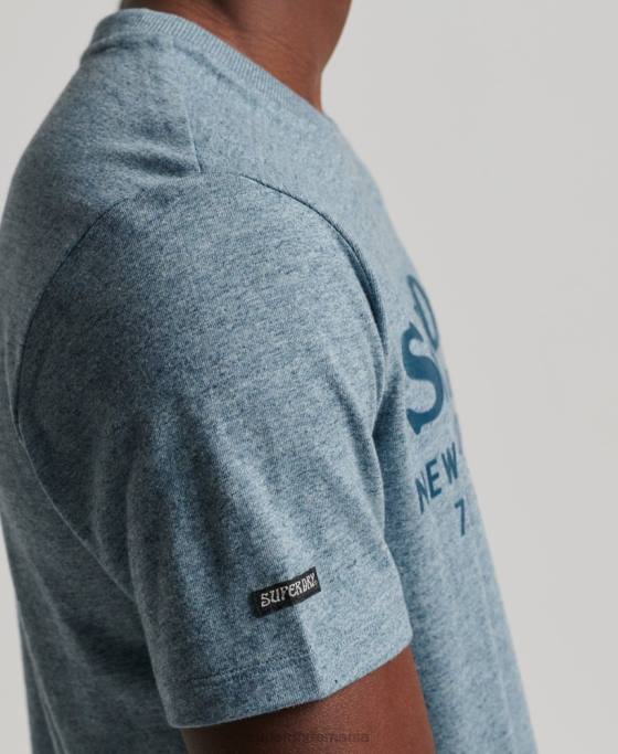 Superdry tricou cu logo tonal local îmbrăcăminte albastru bărbați JX0Z4893