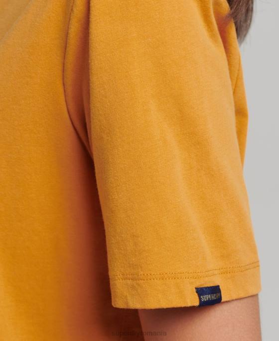 Superdry tricou cu logo-ul anilor 80 îmbrăcăminte aur femei JX0Z2748
