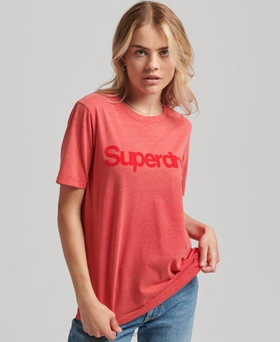 Superdry tricou cu logo-ul anilor 80 îmbrăcăminte roșu femei JX0Z2669