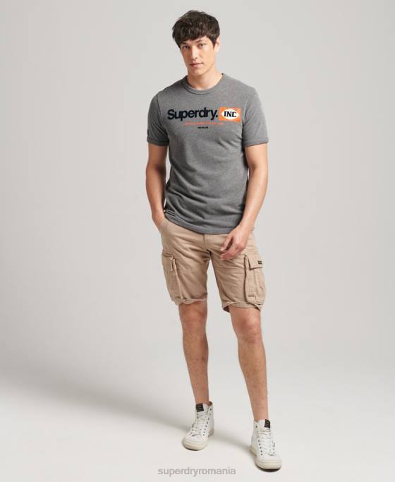 Superdry tricou cu logo-ul core cu sunet grafic îmbrăcăminte gri bărbați JX0Z4912