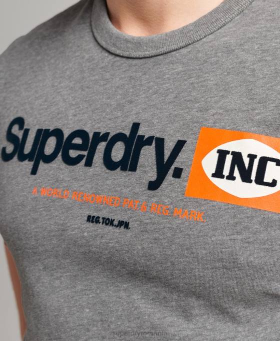 Superdry tricou cu logo-ul core cu sunet grafic îmbrăcăminte gri bărbați JX0Z4912