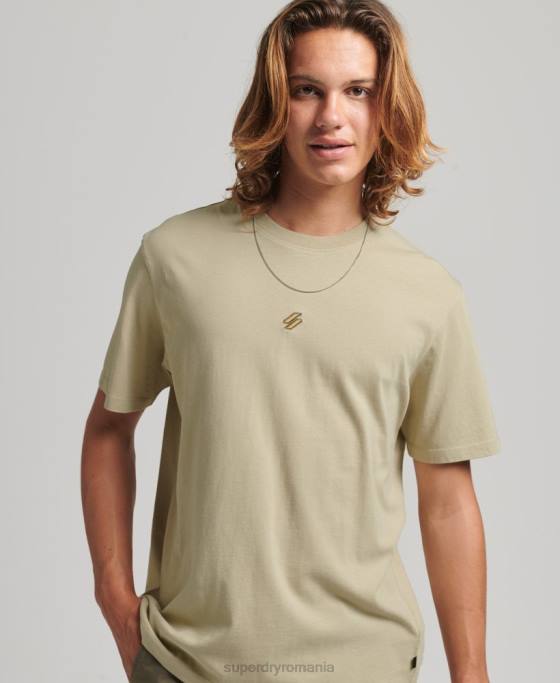 Superdry tricou cu logo-ul esențial îmbrăcăminte bej bărbați JX0Z4970