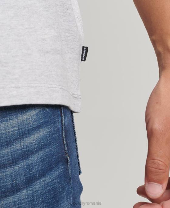 Superdry tricou cu logo-ul esențial îmbrăcăminte gri bărbați JX0Z4839