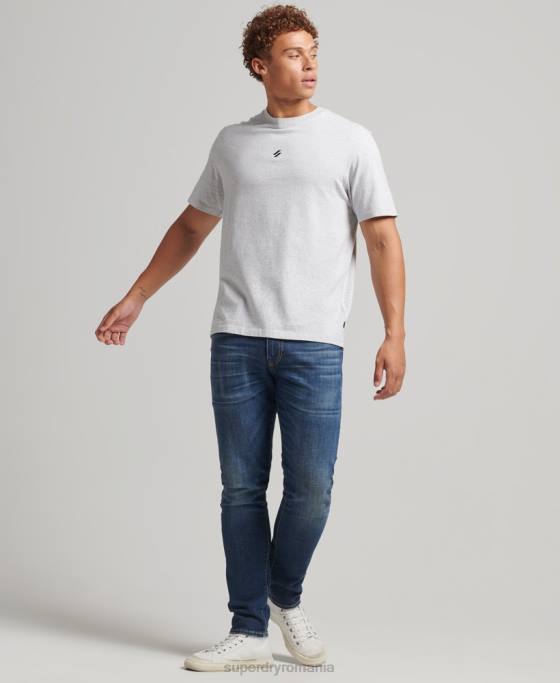 Superdry tricou cu logo-ul esențial îmbrăcăminte gri bărbați JX0Z4839