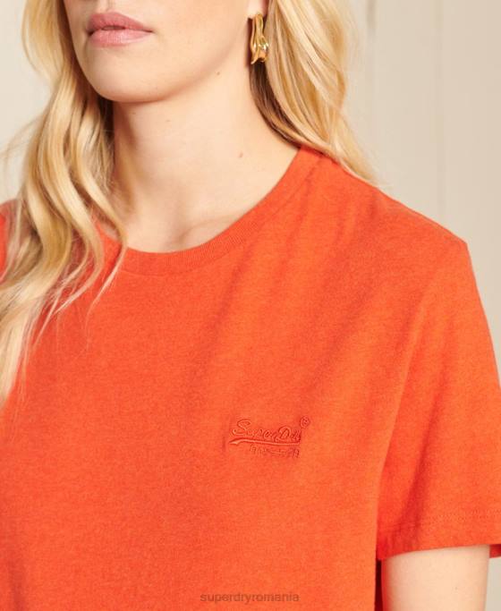 Superdry tricou cu logo vintage din bumbac organic îmbrăcăminte portocale femei JX0Z6297