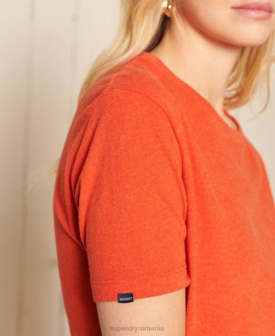 Superdry tricou cu logo vintage din bumbac organic îmbrăcăminte portocale femei JX0Z6297