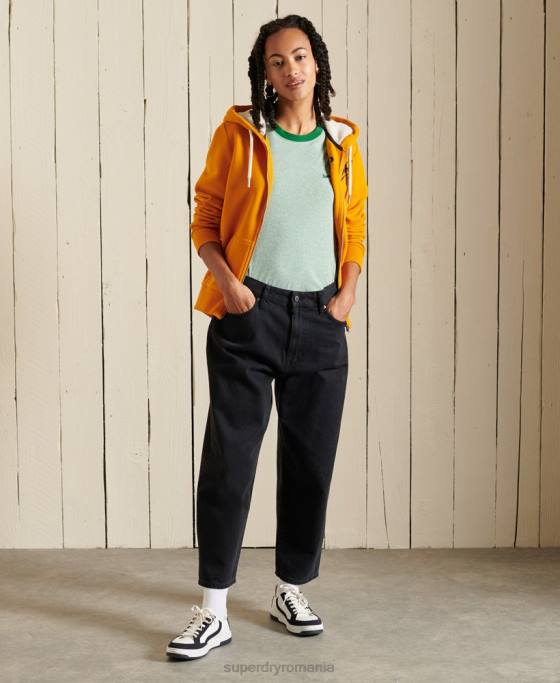 Superdry tricou cu logo vintage din bumbac organic îmbrăcăminte verde femei JX0Z6282