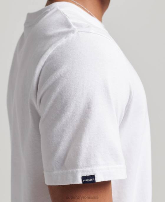 Superdry tricou cu logo vintage heritage îmbrăcăminte alb bărbați JX0Z4968