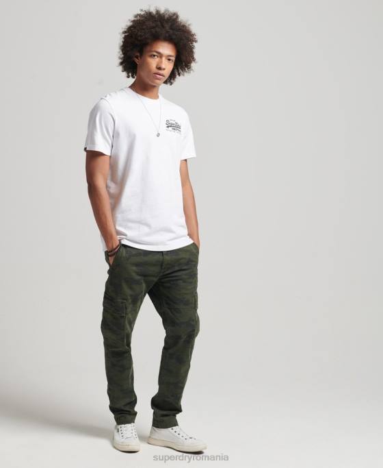 Superdry tricou cu logo vintage heritage îmbrăcăminte alb bărbați JX0Z4968