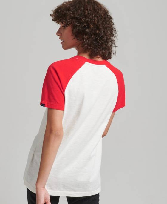 Superdry tricou cu logo vintage heritage îmbrăcăminte alb femei JX0Z2837