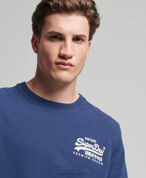 Superdry tricou cu logo vintage heritage îmbrăcăminte marina bărbați JX0Z4896