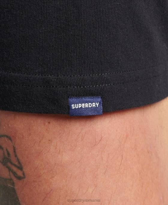 Superdry tricou cu logo vintage heritage îmbrăcăminte negru bărbați JX0Z4967