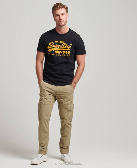 Superdry tricou cu logo vintage heritage îmbrăcăminte negru bărbați JX0Z4967