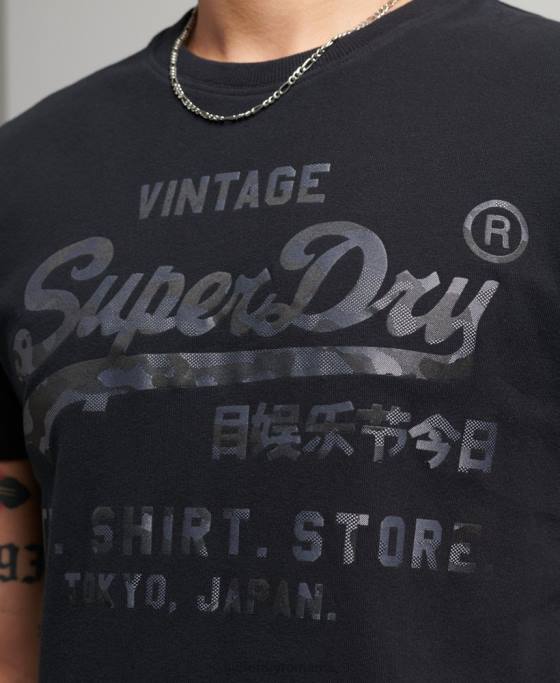 Superdry tricou cu logo vintage îmbrăcăminte negru bărbați JX0Z4987