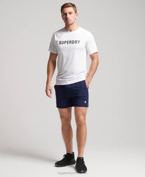 Superdry tricou cu mânecă scurtă cu logo train active îmbrăcăminte alb bărbați JX0Z1422