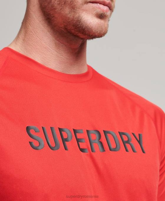 Superdry tricou cu mânecă scurtă cu logo train active îmbrăcăminte roșu bărbați JX0Z1436