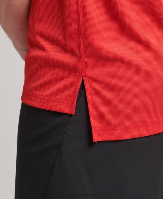 Superdry tricou cu mânecă scurtă cu logo train active îmbrăcăminte roșu bărbați JX0Z1436