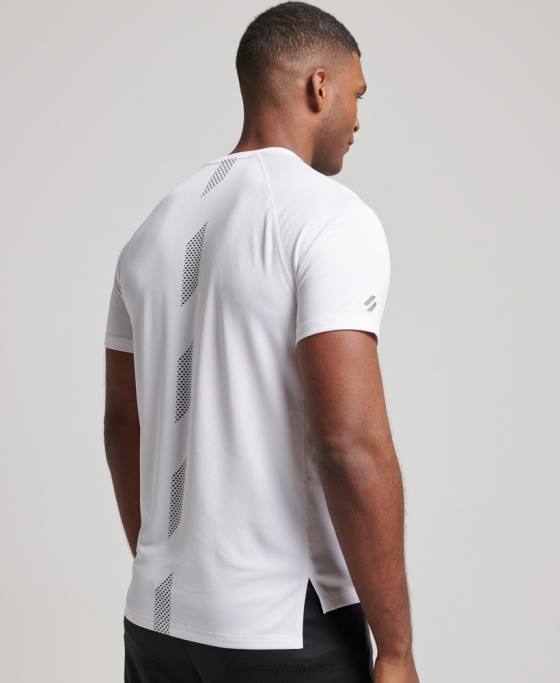 Superdry tricou cu mânecă scurtă cu tren active îmbrăcăminte alb bărbați JX0Z1414