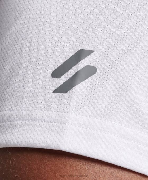 Superdry tricou cu mânecă scurtă cu tren active îmbrăcăminte alb bărbați JX0Z1414