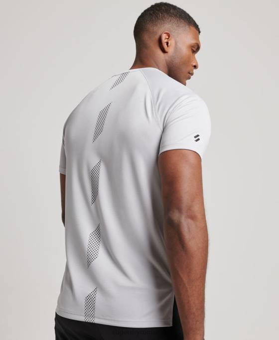 Superdry tricou cu mânecă scurtă cu tren active îmbrăcăminte gri deschis bărbați JX0Z1421