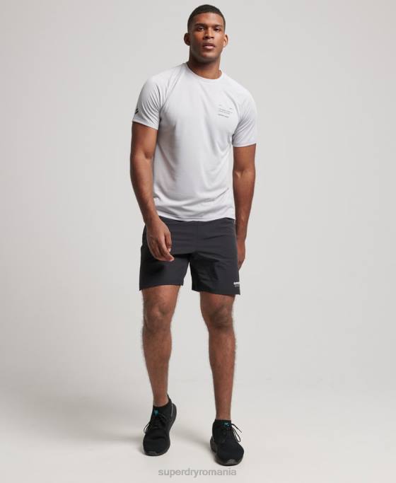 Superdry tricou cu mânecă scurtă cu tren active îmbrăcăminte gri deschis bărbați JX0Z1421