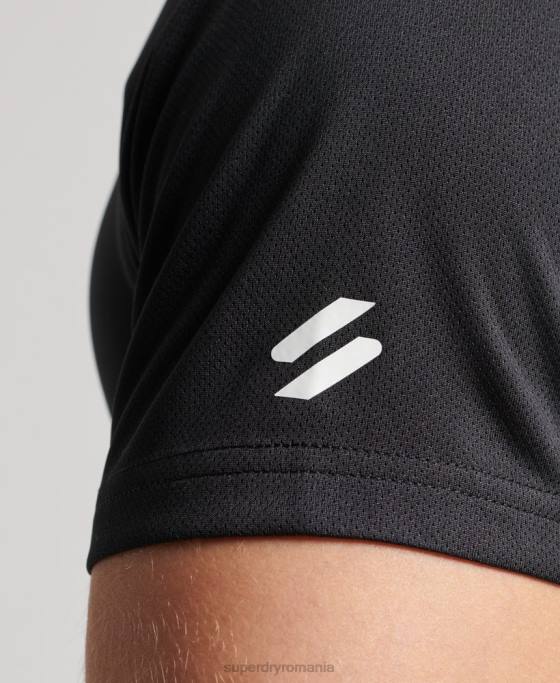 Superdry tricou cu mânecă scurtă cu tren active îmbrăcăminte negru bărbați JX0Z1423