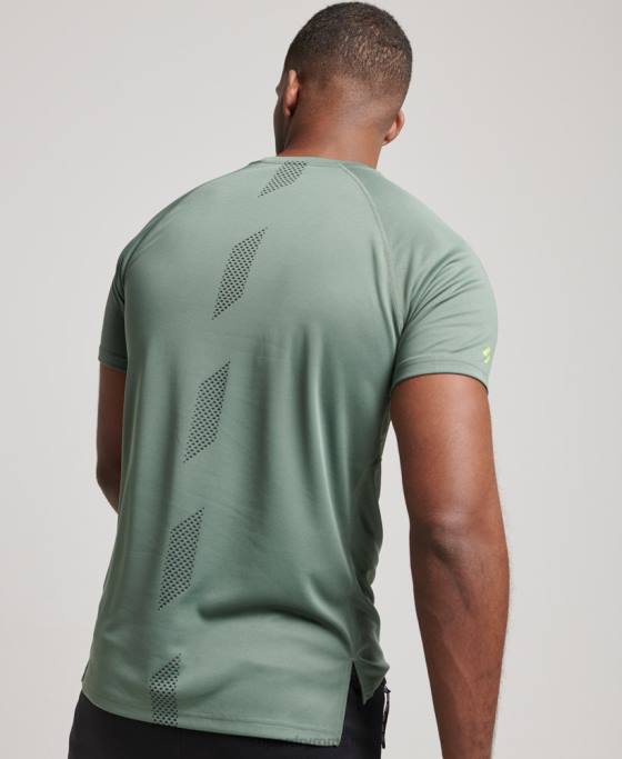 Superdry tricou cu mânecă scurtă cu tren active îmbrăcăminte verde bărbați JX0Z1417