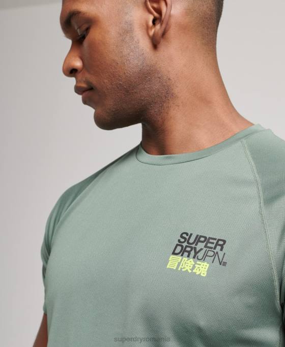 Superdry tricou cu mânecă scurtă cu tren active îmbrăcăminte verde bărbați JX0Z1417