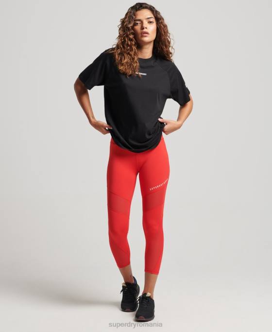 Superdry tricou cu mânecă scurtă îmbrăcăminte negru femei JX0Z2742