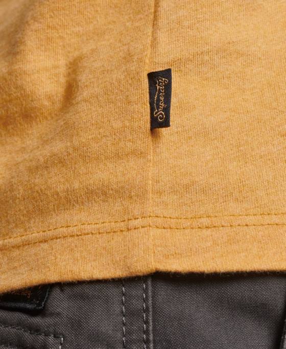 Superdry tricou cu mânecă șapcă cu logo vintage îmbrăcăminte galben femei JX0Z2750