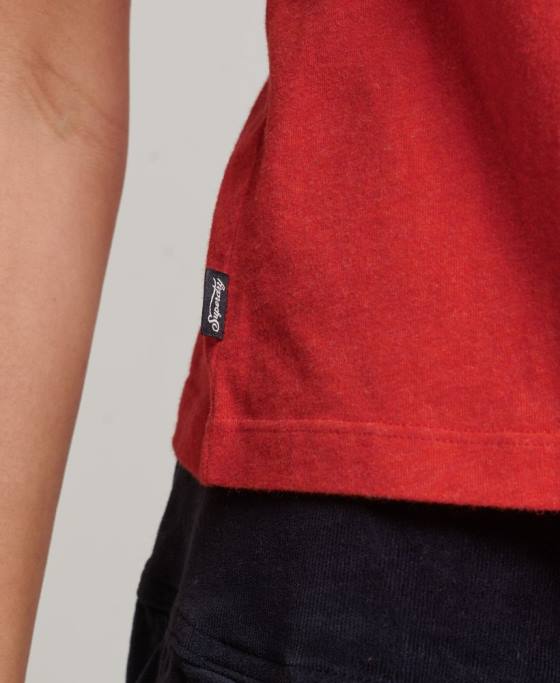 Superdry tricou cu mânecă șapcă cu logo vintage îmbrăcăminte portocale femei JX0Z2631