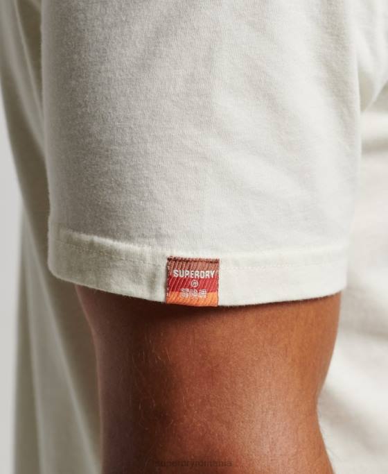 Superdry tricou cu scenariu nostalgie îmbrăcăminte cremă bărbați JX0Z4971
