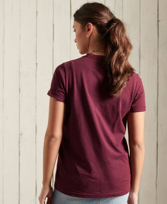 Superdry tricou cu sclipici îmbrăcăminte roșu femei JX0Z2818