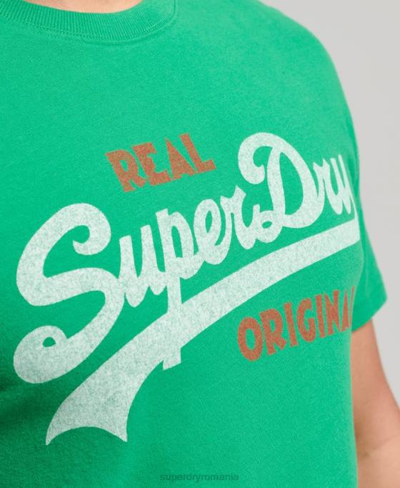 Superdry tricou cu sifon cu logo vintage îmbrăcăminte verde bărbați JX0Z4797