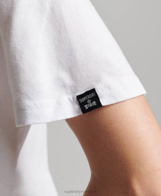 Superdry tricou cu sigla core îmbrăcăminte alb femei JX0Z6279