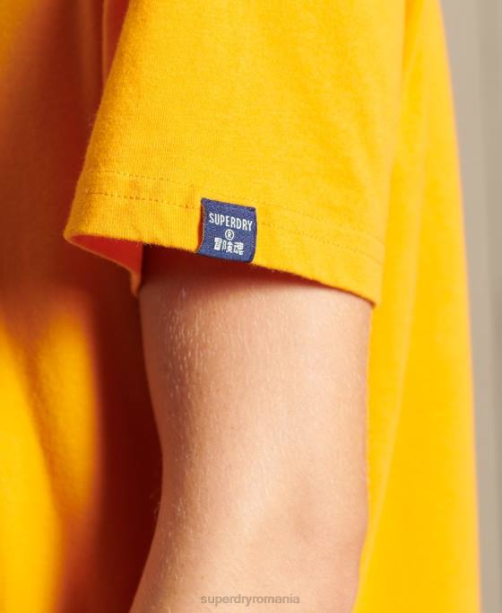 Superdry tricou cu sigla core îmbrăcăminte aur femei JX0Z6244