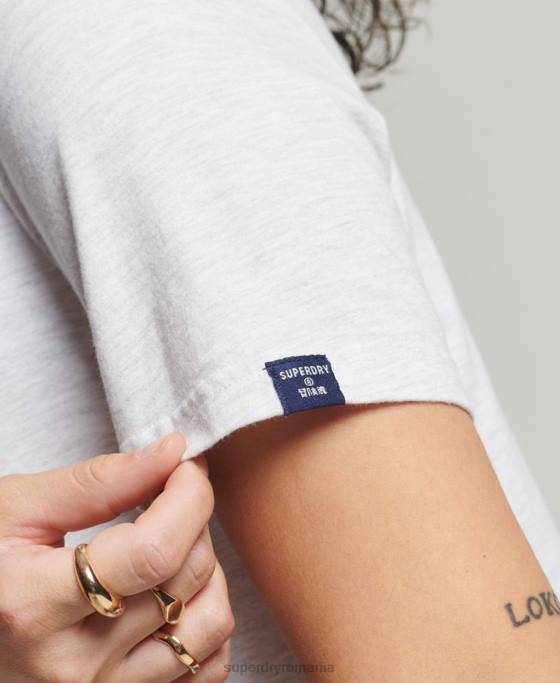 Superdry tricou cu sigla core îmbrăcăminte gri deschis femei JX0Z2760