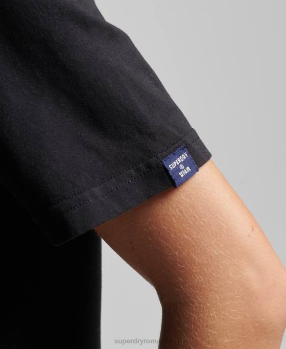 Superdry tricou cu sigla core îmbrăcăminte negru femei JX0Z2778