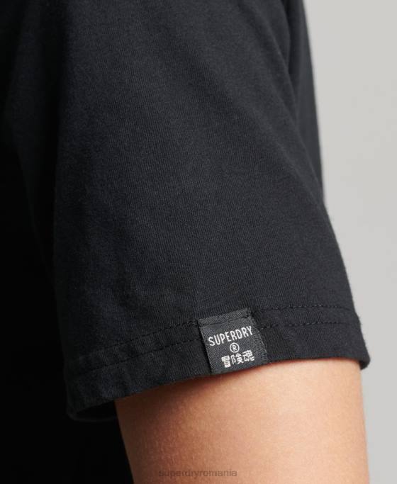 Superdry tricou cu sigla core îmbrăcăminte negru femei JX0Z6211
